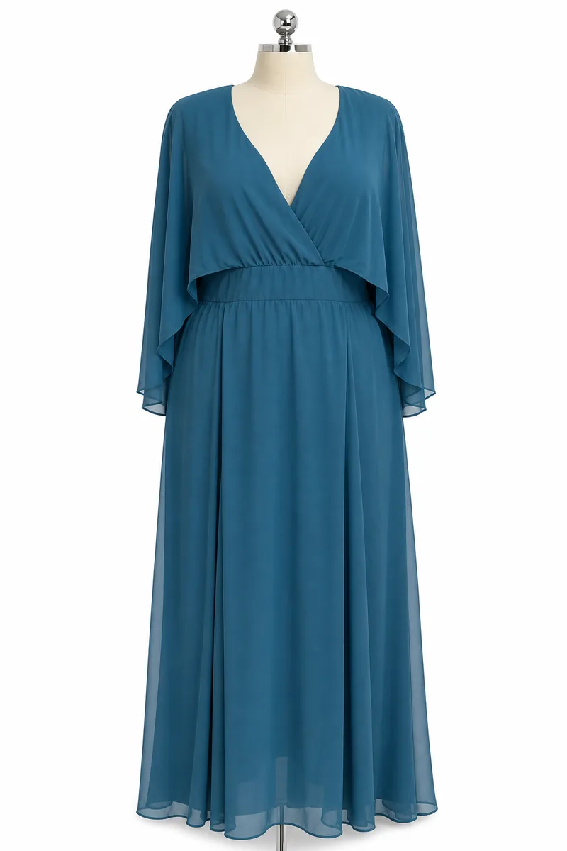 Chiffon wrap maxi dress